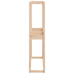 Berkfield Home Tire Rack 120x40x180 cm Solid Wood Pine in Natural - Size: 120 x 40 x 180 cm - thumbnail 7