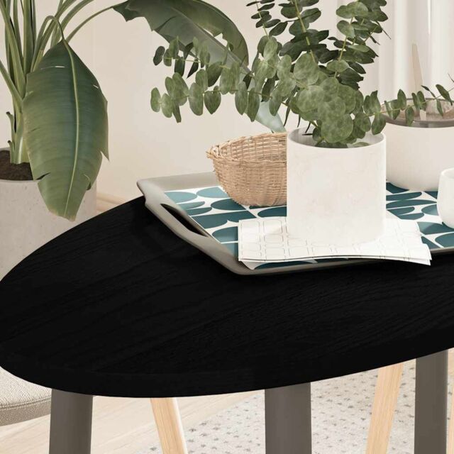 Berkfield Home Table Top Dark Brown 100x50x2 cm Solid Wood Oak Oval - Size: 100 x 50 x 2 cm - image 1