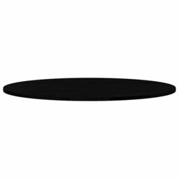 Berkfield Home Table Top Dark Brown 100x50x2 cm Solid Wood Oak Oval - Size: 100 x 50 x 2 cm - thumbnail 5