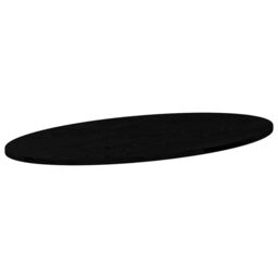 Berkfield Home Table Top Dark Brown 100x50x2 cm Solid Wood Oak Oval - Size: 100 x 50 x 2 cm - thumbnail 4
