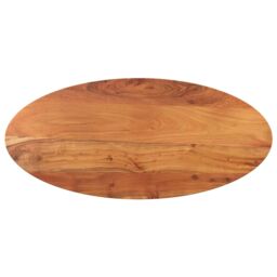 Berkfield Home Table Top 90x40x3.8 cm Oval Solid Wood Acacia in Brown - thumbnail 1