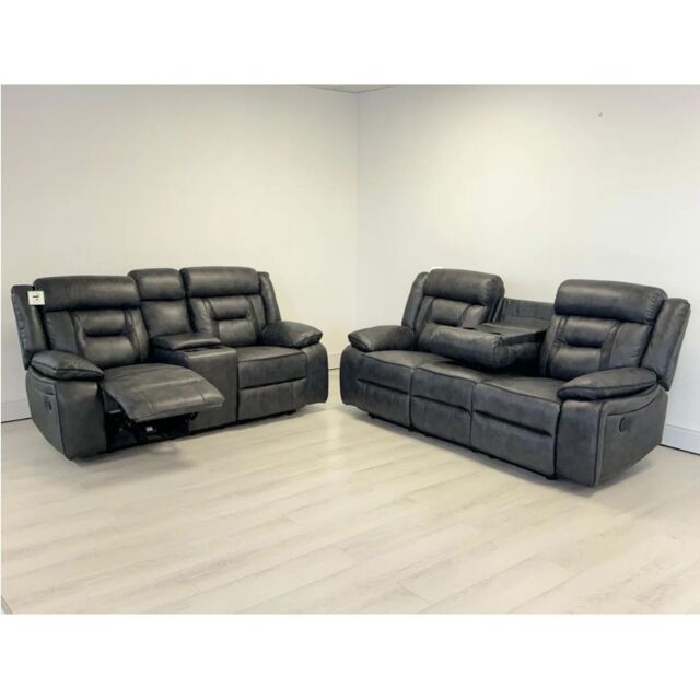 Snugg Furniture UK Limited (3+2 Seater) Novan Electric Recliner Sofa Suite, 3+2, Armchair in Black - image 1