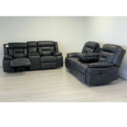 Snugg Furniture UK Limited (3+2 Seater) Novan Electric Recliner Sofa Suite, 3+2, Armchair in Black - thumbnail 2