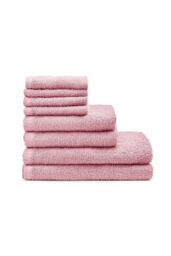 Catherine Lansfield 'Quick Dry Cotton' 8 Piece Towel Set in Pink - thumbnail 3