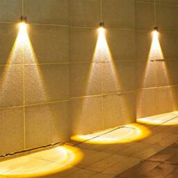Obasyhig Solar-Powered Waterproof Outdoor Wall Sconces in Yellow - thumbnail 2