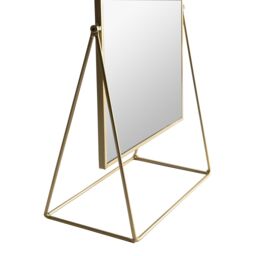 Harbour Housewares 2x 50cm Rectangle Makeup Mirrors - Dressing Table Tabletop Cosmetic Bathroom Mirror in Gold - Size: 2x 50 cm - thumbnail 7