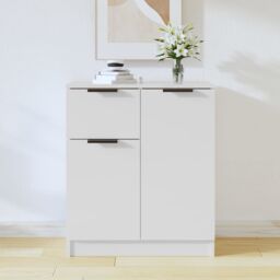 Berkfield Home Sideboard White 60x30x70 cm Engineered Wood - Size: 60 x 30 x 70 cm - thumbnail 1