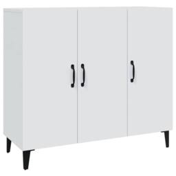 Berkfield Home Sideboard White 90x34x80 cm Engineered Wood - Size: 90 x 34 x 80 cm - thumbnail 3