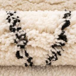 Kukoon Machine Washable Shaggy Rug Beige Trellis Fluffy Bedroom Carpet - Size: 120 cm x 170 cm - thumbnail 8