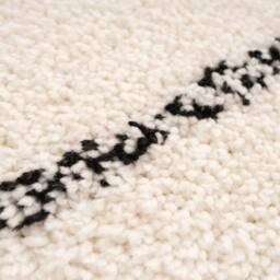 Kukoon Machine Washable Shaggy Rug Beige Trellis Fluffy Bedroom Carpet - Size: 120 cm x 170 cm - thumbnail 6
