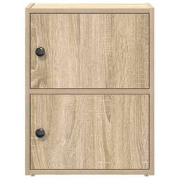 Berkfield Home Bookcase Sonoma Oak 40x24x52 cm Engineered Wood in Light Tan - Size: 40 x 24 x 52 cm - thumbnail 4