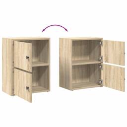 Berkfield Home Bookcase Sonoma Oak 40x24x52 cm Engineered Wood in Light Tan - Size: 40 x 24 x 52 cm - thumbnail 8