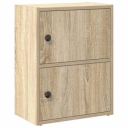 Berkfield Home Bookcase Sonoma Oak 40x24x52 cm Engineered Wood in Light Tan - Size: 40 x 24 x 52 cm - thumbnail 1