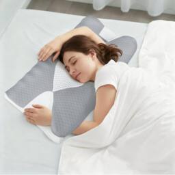 Lavio Orthopedic Neck Pillow Memory Foam Cervical Support Pillow Pain Relief in White - thumbnail 3