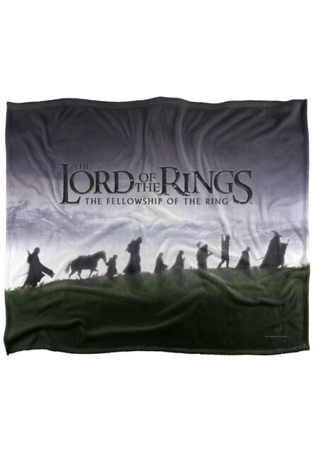 Warner Brothers Lord Of The Rings Officially Licensed Silky Touch Super Soft Throw Blanket 152 x 127 cm in White - image 1