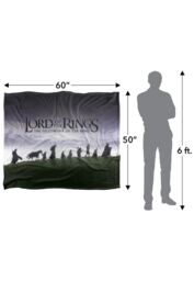 Warner Brothers Lord Of The Rings Officially Licensed Silky Touch Super Soft Throw Blanket 152 x 127 cm in White - thumbnail 5