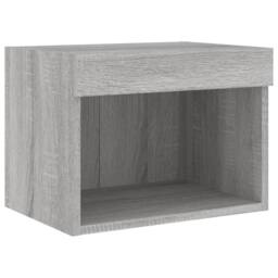 Berkfield Home Versatile 5 Piece TV Wall Units with LED Grey Sonoma Engineered Wood - thumbnail 9
