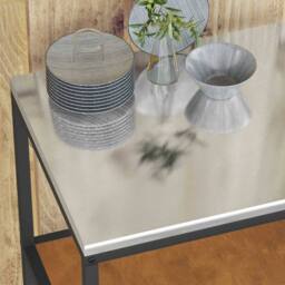Berkfield Home Kitchen Storage Shelf with Storage Rusty Weathering steel in Brown - thumbnail 5