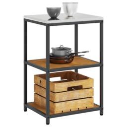 Berkfield Home Kitchen Storage Shelf with Storage Rusty Weathering steel in Brown - thumbnail 1