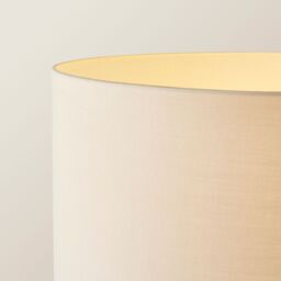 ValueLights Camden Brushed Chrome Tripod Floor Lamp with Drum Lamp Shade & Bulb in Natural - thumbnail 3