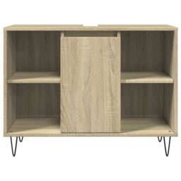 Berkfield Home 3 Piece Bathroom Furniture Set Sonoma Oak Engineered Wood in Light Brown - thumbnail 9
