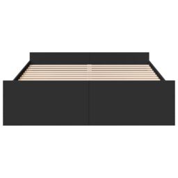Berkfield Home Bed Frame with Drawers without Mattress Black 150x200 cm King Size - thumbnail 4