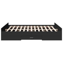 Berkfield Home Bed Frame with Drawers without Mattress Black 150x200 cm King Size - thumbnail 5