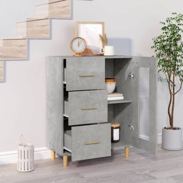 Berkfield Home Sideboard Concrete Grey 69, 5x34x90 cm Engineered Wood - Size: 5 x 34 x 90 cm - image 1