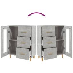Berkfield Home Sideboard Concrete Grey 69, 5x34x90 cm Engineered Wood - Size: 5 x 34 x 90 cm - thumbnail 9