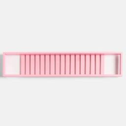 OHS Bamboo Bath Tray Storage Bathtub Rack Caddy in Pink - thumbnail 4