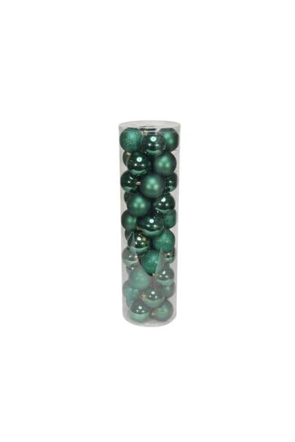 KDMD 48 Green Baubles in MattShiny & Glitter Finish 8cm - image 1