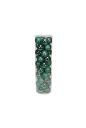 KDMD 48 Green Baubles in MattShiny & Glitter Finish 8cm - thumbnail 2