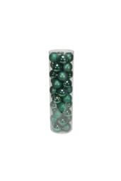 KDMD 48 Green Baubles in MattShiny & Glitter Finish 8cm - thumbnail 1