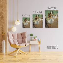 "Artery8 The Dance Class Ballet Studio Degas Vintage Canvas Wall Art - Size: W18"" x H24""" - thumbnail 4