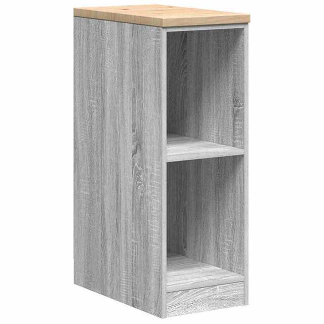 Berkfield Home Garage Storage Cabinet Grey Sonoma 30x51x85 cm Solid Wood Pine - Size: 30 x 51 x 85 cm - image 1