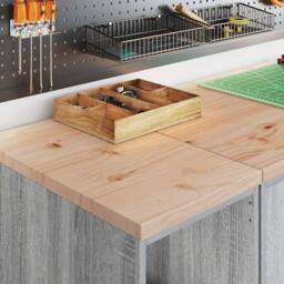 Berkfield Home Garage Storage Cabinet Grey Sonoma 30x51x85 cm Solid Wood Pine - Size: 30 x 51 x 85 cm - thumbnail 4