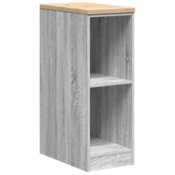 Berkfield Home Garage Storage Cabinet Grey Sonoma 30x51x85 cm Solid Wood Pine - Size: 30 x 51 x 85 cm - thumbnail 1