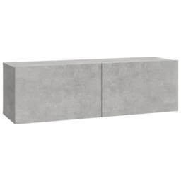 Berkfield Home Wall TV Cabinets 4 pcs Concrete Grey 100x30x30 cm - Size: 100 x 30 x 30 cm - thumbnail 4