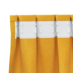 Berkfield Home Blackout Curtains with Top Tape 2 pcs Mustard Yellow Velvet - thumbnail 5
