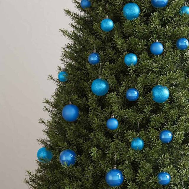 Berkfield Home Beautiful 100 Piece Christmas Ball Set Blue - image 1