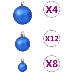 Berkfield Home Beautiful 100 Piece Christmas Ball Set Blue - thumbnail 5