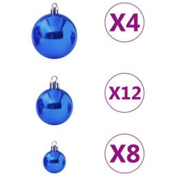Berkfield Home Beautiful 100 Piece Christmas Ball Set Blue - thumbnail 6