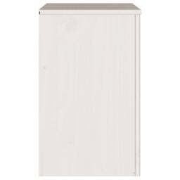 "Berkfield Home Bedside Cabinet ""DRAMMEN"" White 45x35x56 cm Solid Wood Pine - Size: 45 x 35 x 56 cm" - thumbnail 8