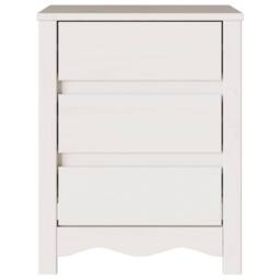 "Berkfield Home Bedside Cabinet ""DRAMMEN"" White 45x35x56 cm Solid Wood Pine - Size: 45 x 35 x 56 cm" - thumbnail 7