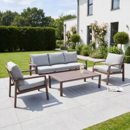 Artemis Home Lesina 4 Seat Outdoor Patio Conversation Set in Brown - thumbnail 3