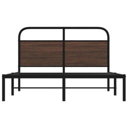 Berkfield Home Bed Frame Without Mattress 120x190 cm Small Double Brown Oak Engineered Wood - thumbnail 5