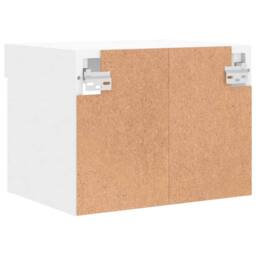 Berkfield Home Decorative Bedside Cabinet with LED Lights Wall-mounted White - thumbnail 9