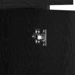 Berkfield Home Sideboard Black Oak 70x30x80 cm Engineered Wood & Steel - Size: 70 x 30 x 80 cm - thumbnail 9