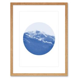"Artery8 Wall Art Print Scotland Heart in The Highlands Framed in Beige - Size: W7"" x H9""" - thumbnail 1