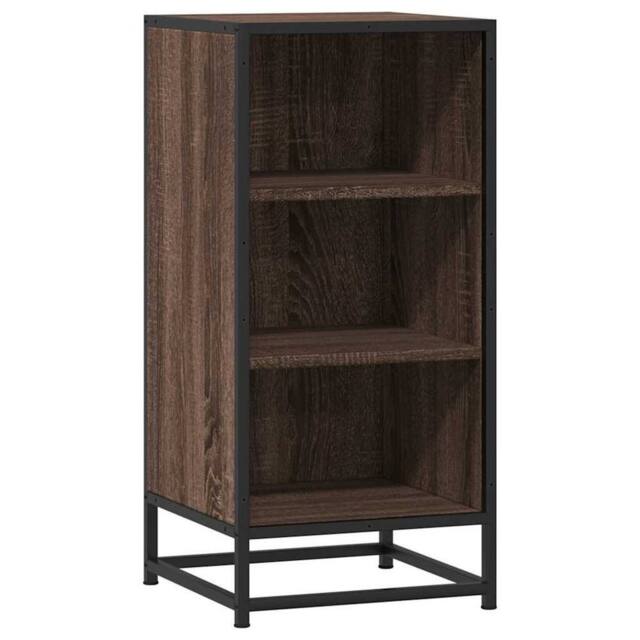 Berkfield Home Sideboard Brown Oak 35.5x35x76 cm Engineered Wood & Metal - image 1